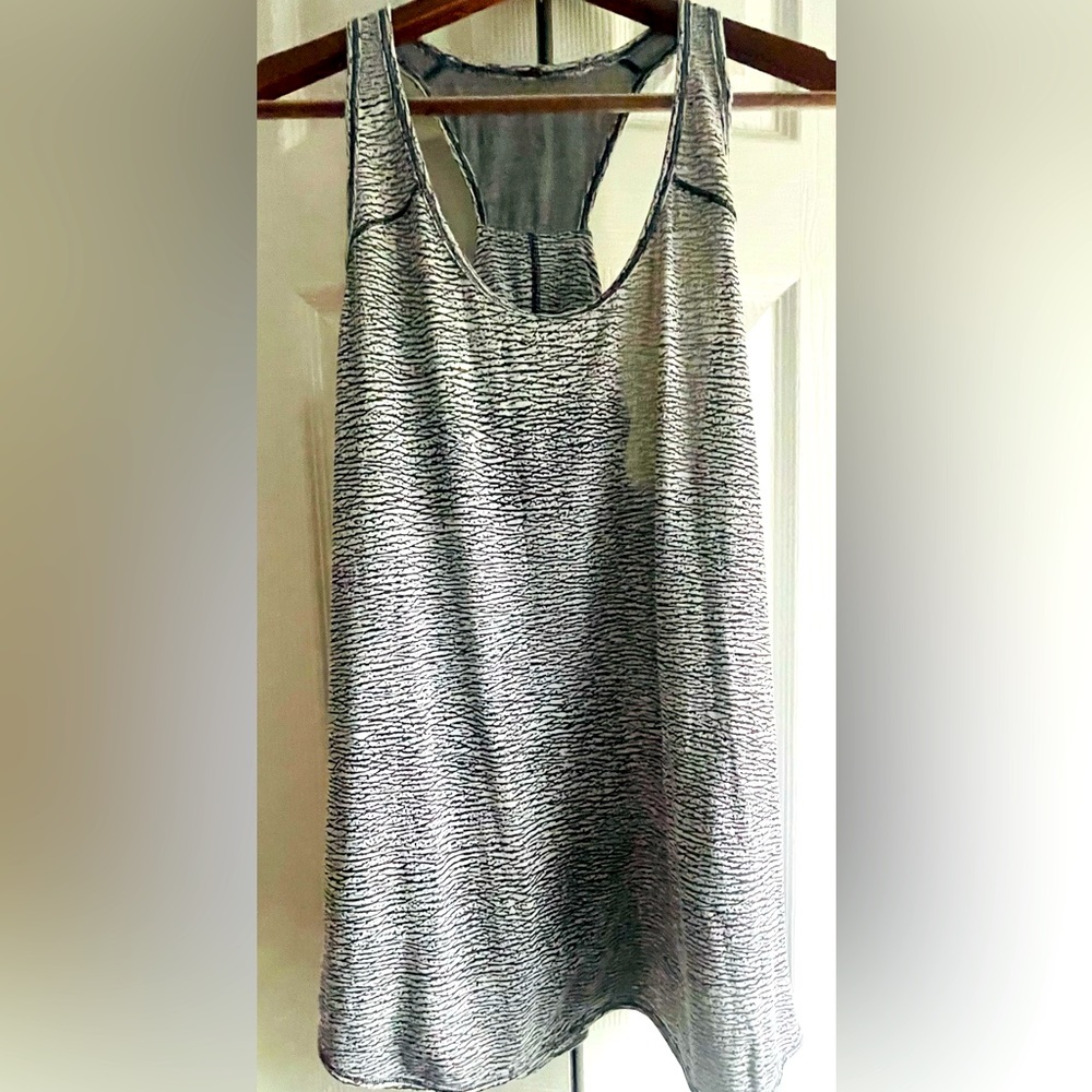 lululemon athletica black and white pattern tank!
